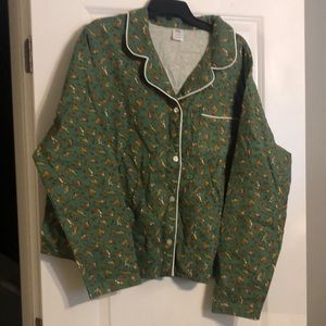 Cotton flannel shirt and short pajama